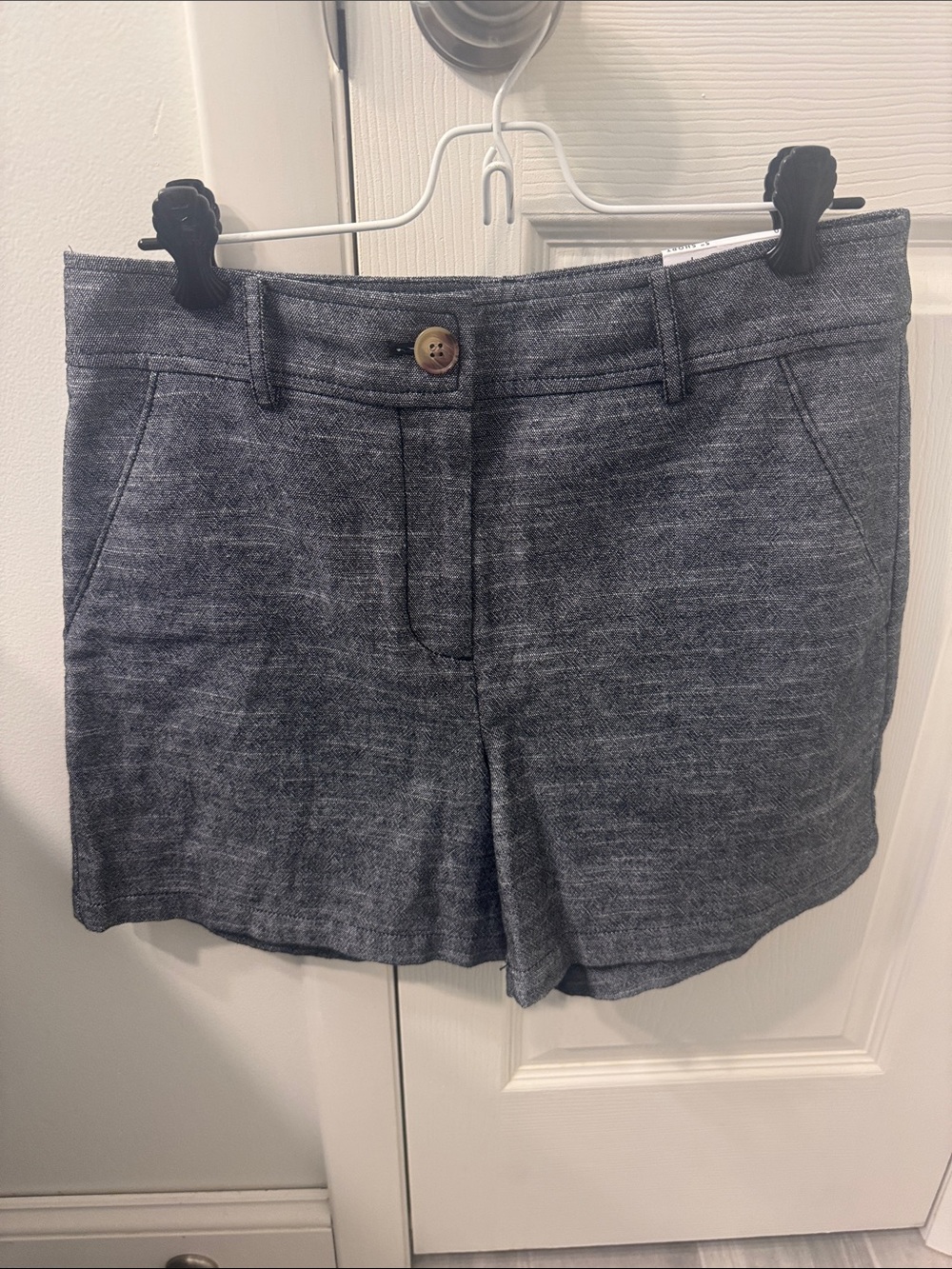 LOFT Heathered Charcoal High Rise Shorts